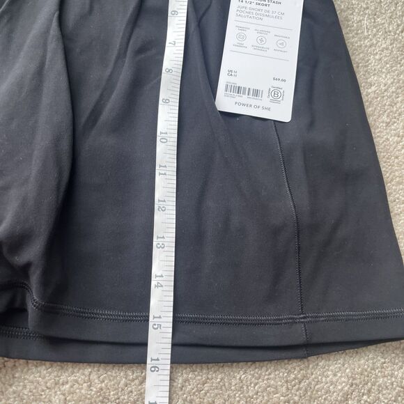 Athleta Skort Womens Medium Salutation Stash 14.5" Black Pickleball Tennis - Picture 4 of 6